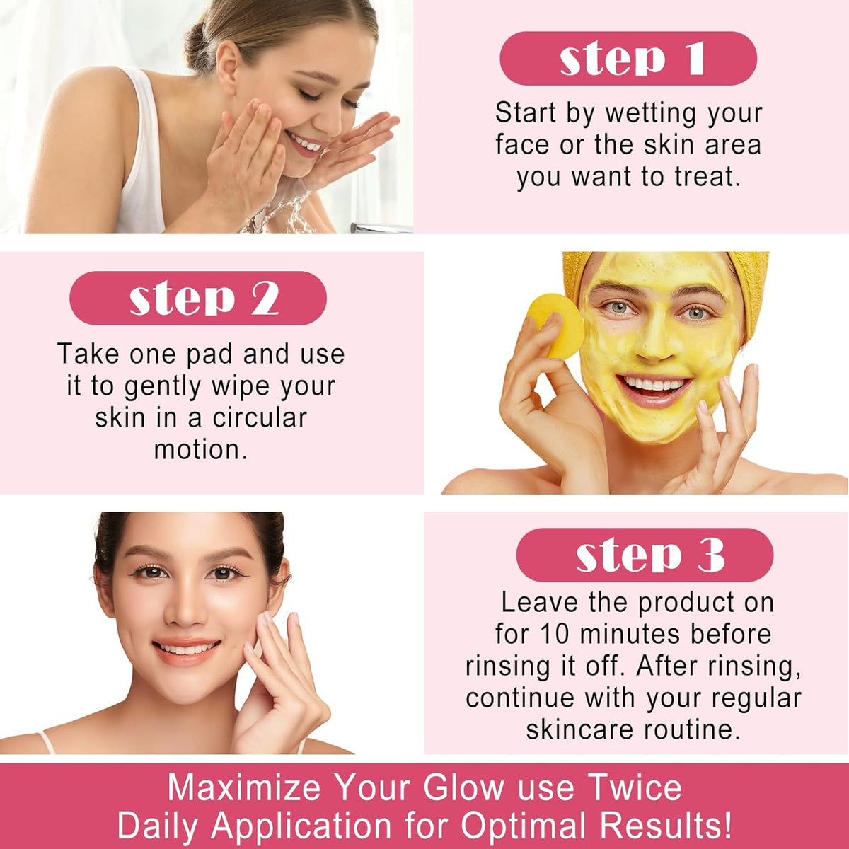 Facial Brightening Pads Turmeric & Kojic Acid