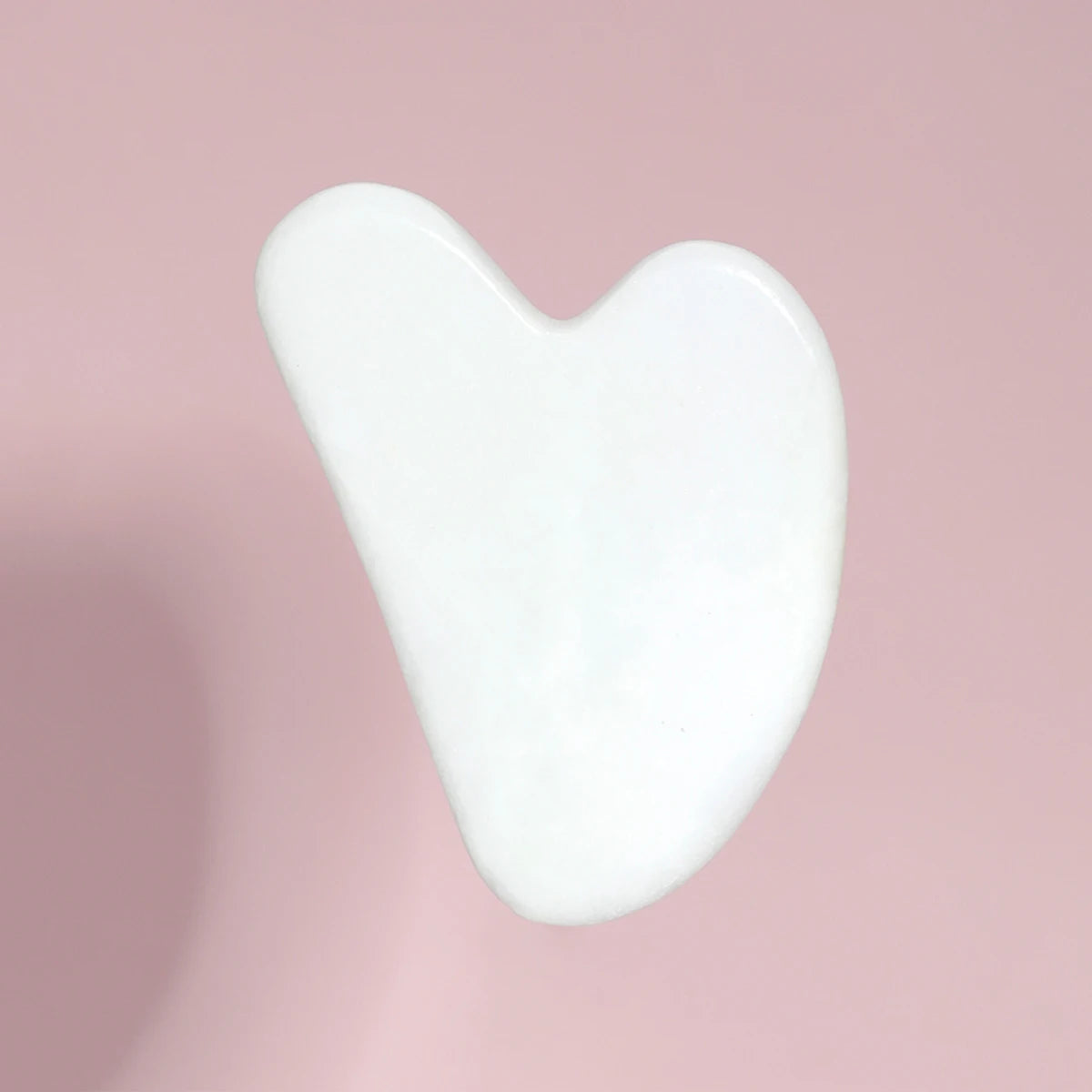 Facial Gua Sha Tool White Jade Heart Shape