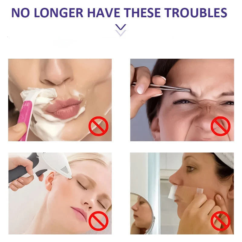 Facial Hair Removal Cream Plant-Based Coconut Oil & Aloe