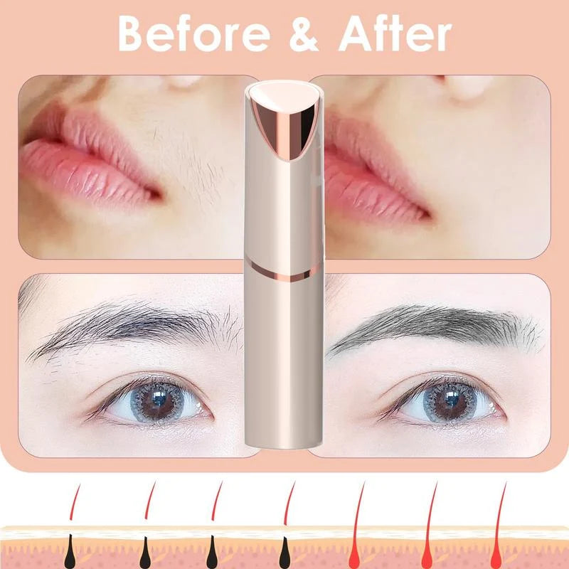 Facial Hair Remover Painless USB-C Rechargeable Washable