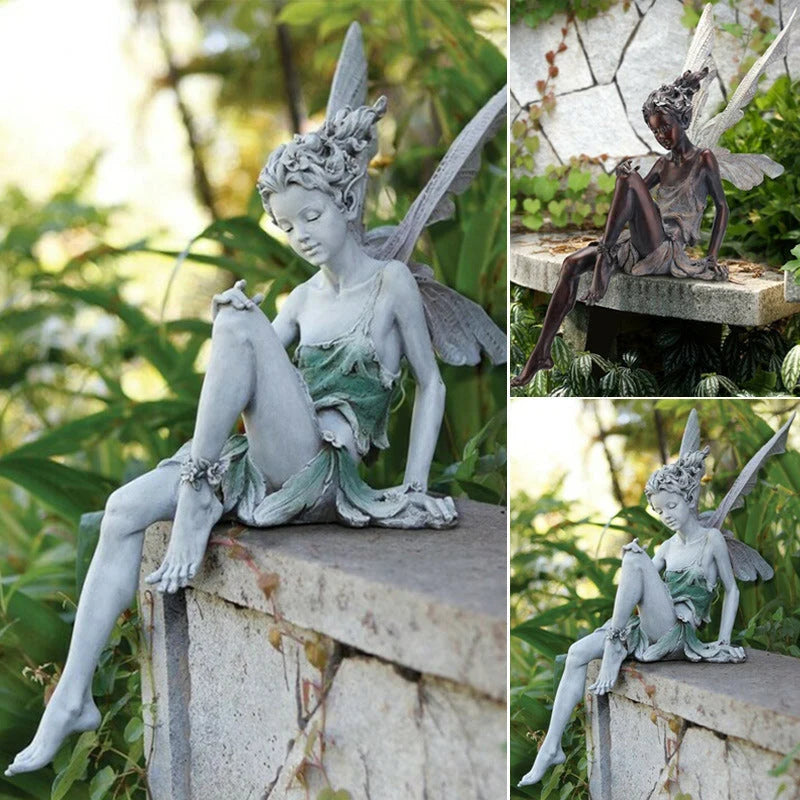 Fairy Garden Statue Weatherproof Resin & High-Relief Detail