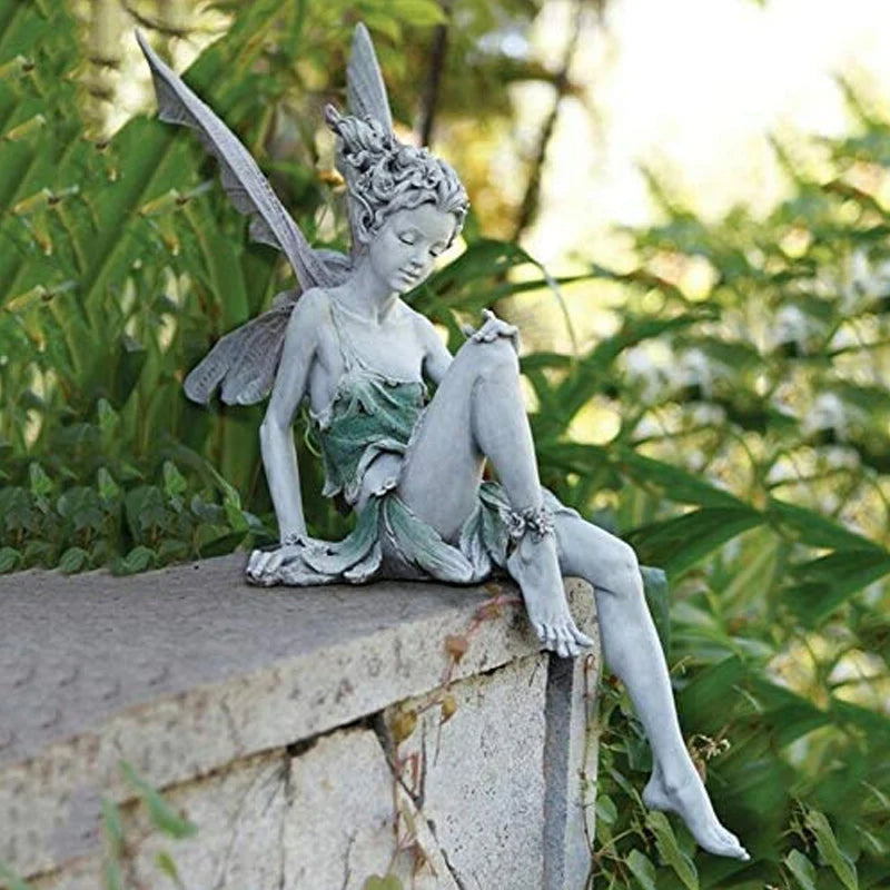 Fairy Garden Statue Weatherproof Resin & High-Relief Detail