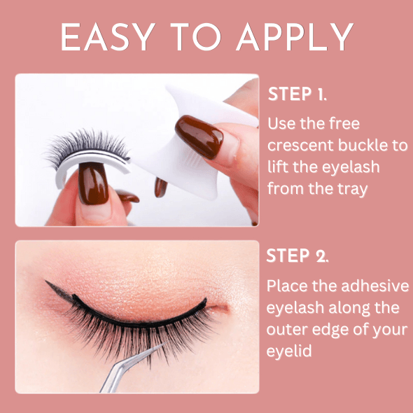 False Eyelashes Self-Adhesive Reusable Natural Look