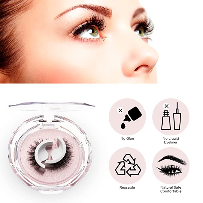 False Eyelashes Self-Adhesive Reusable Natural Look