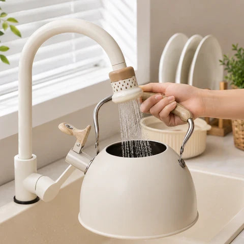 Faucet Aerator Swivel Head & Clip-On Splash-Free Water-Saving