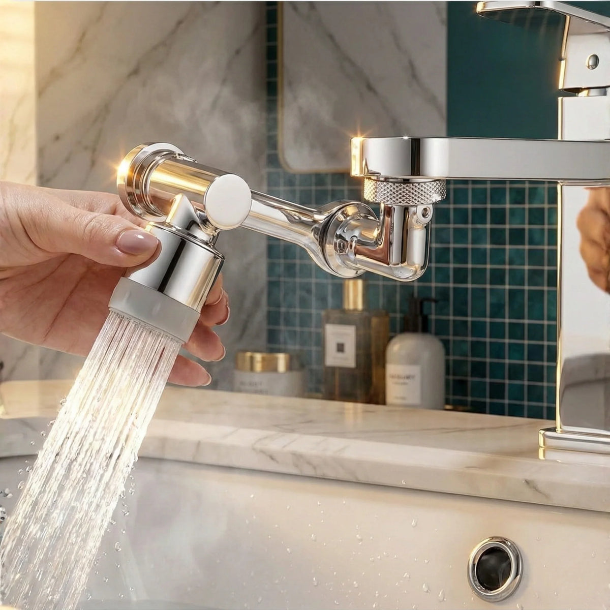 Faucet Attachment 1080 Degree Swivel Spray & Shower Modes