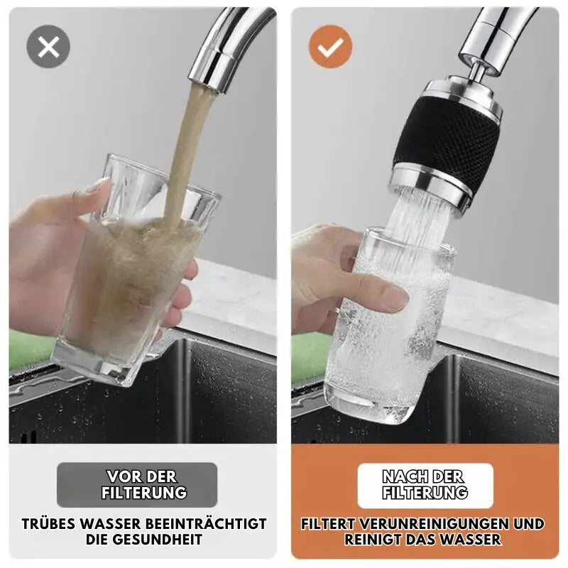Faucet Attachment 360° Rotating Splash-Proof Snap-On