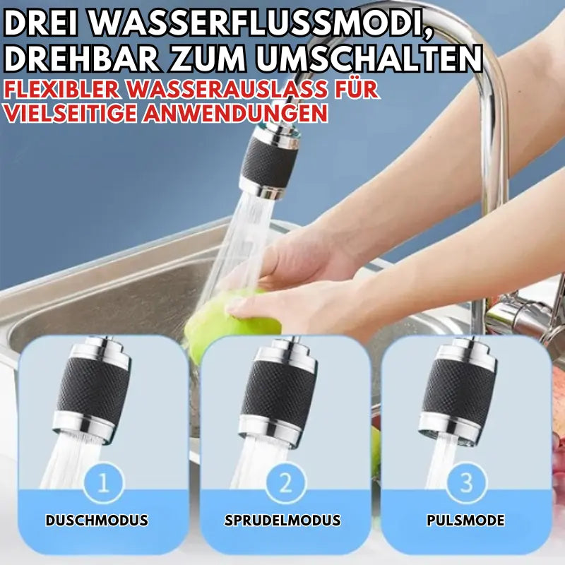 Faucet Attachment 360° Rotating Splash-Proof Snap-On