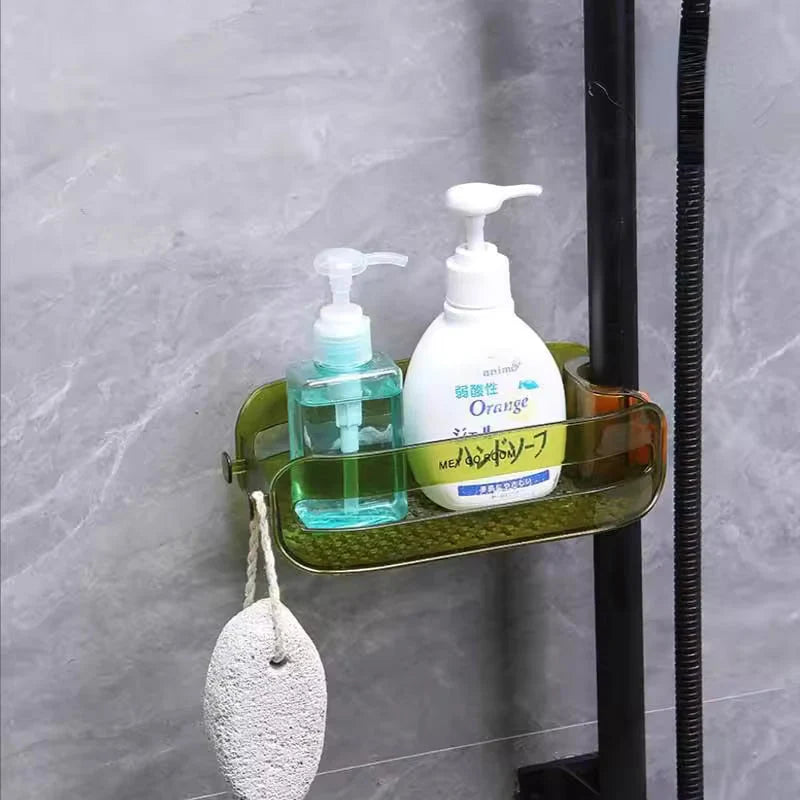 Faucet Organizer Tool-Free Clamp Elevated Drainage Tray