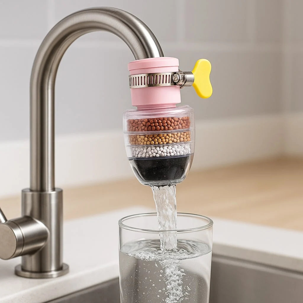 Faucet Water Filter 5-Layer Activated Carbon Set of 2