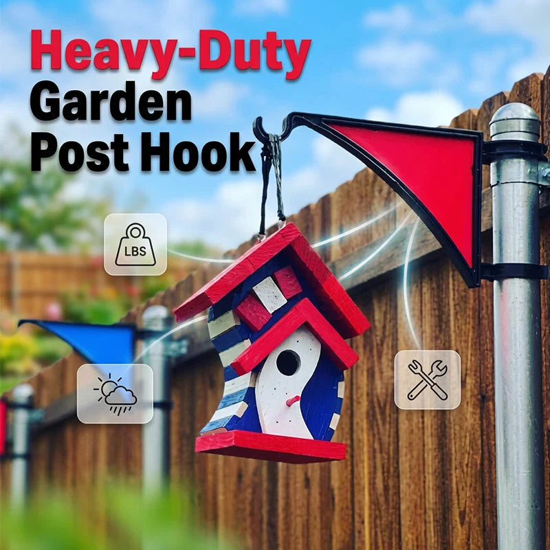 Fence Post Hook Tool-Free Heavy-Duty Weatherproof