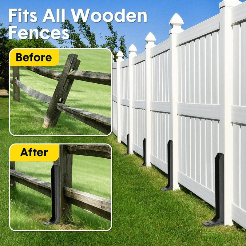 Fence Post Repair Kit H-Shaped No-Dig 11-Gauge Steel