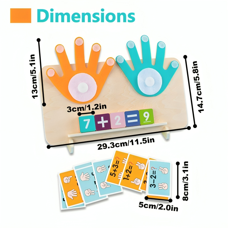Finger Counting Board Montessori Foldable Wooden