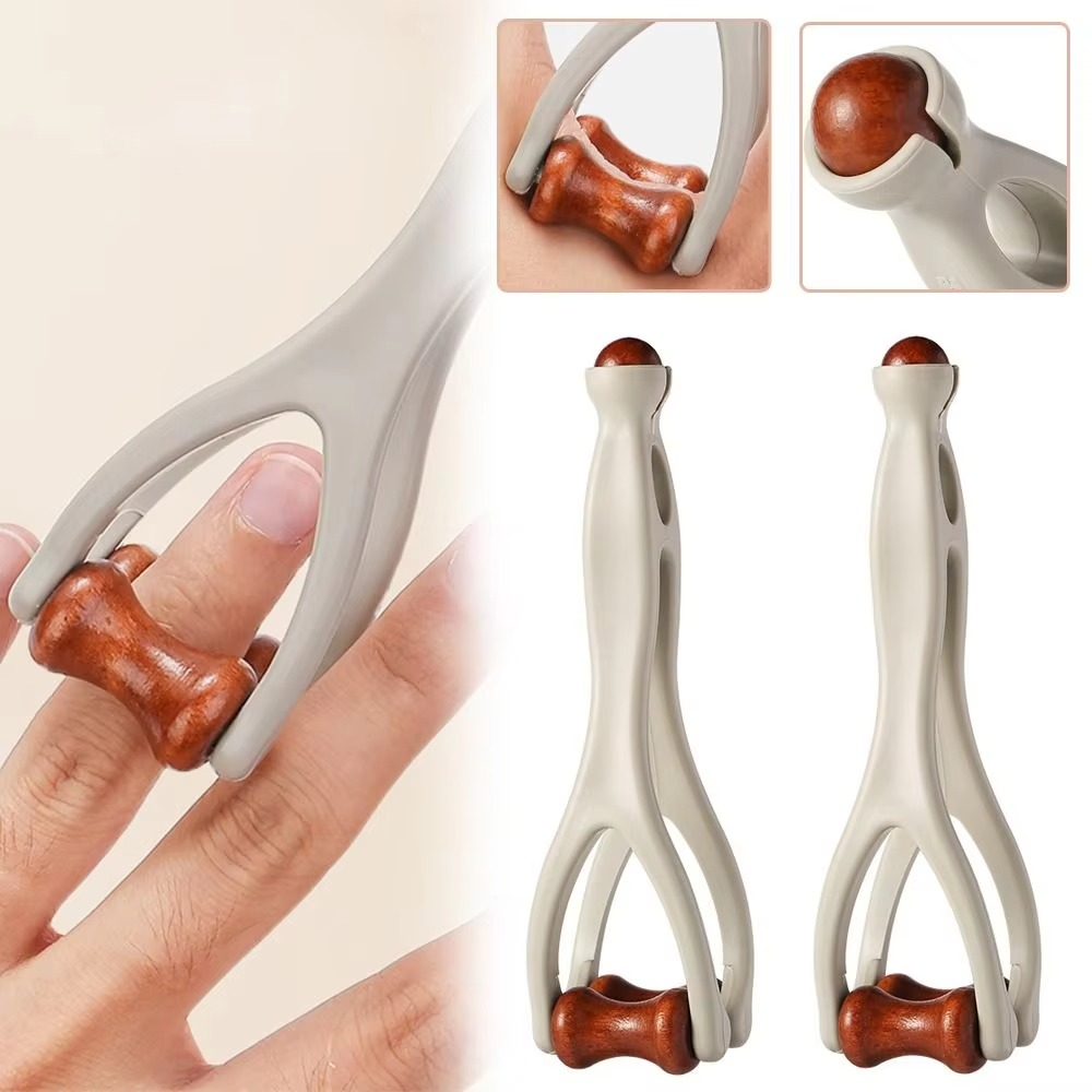 Finger Massager Brass Rollers Ergonomic Portable