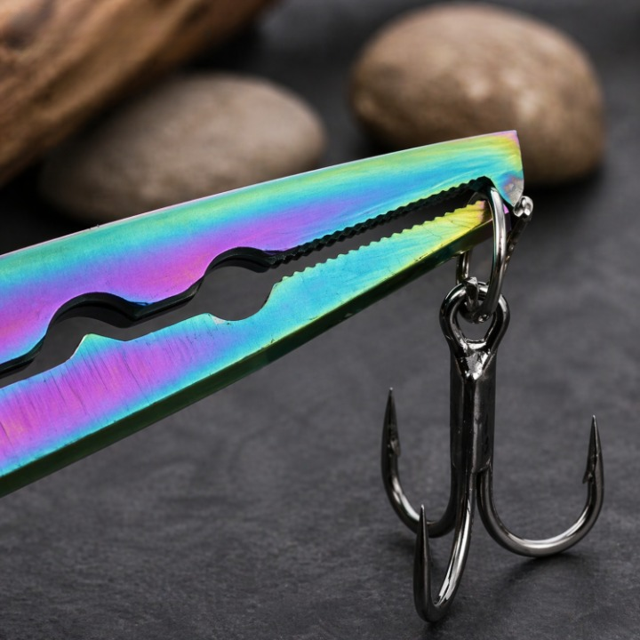 Fishing Pliers Titanium-Coated 3-in-1 Hook Remover & Split-Ring Opener