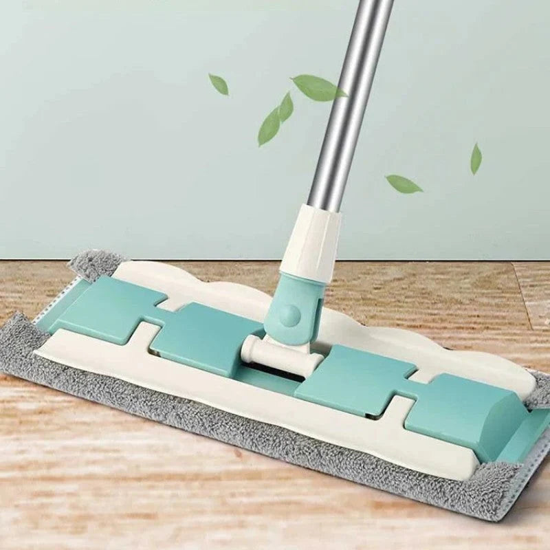 Flat Mop Telescopic Handle Washable Microfiber Wet & Dry