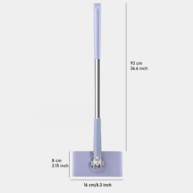 Flat Mop Touch-Free Slide-Pull 360° Swivel Stainless Steel Handle