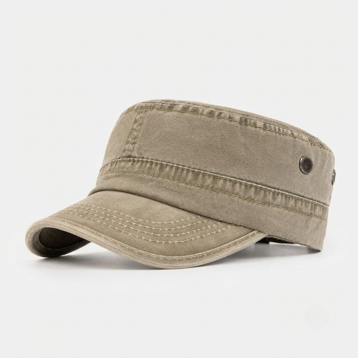 Flat Top Cap Cotton Curved Visor & Adjustable Fit