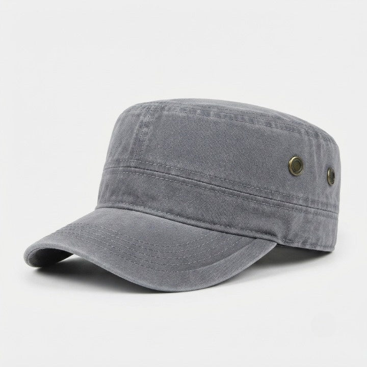 Flat Top Cap Cotton Curved Visor & Adjustable Fit