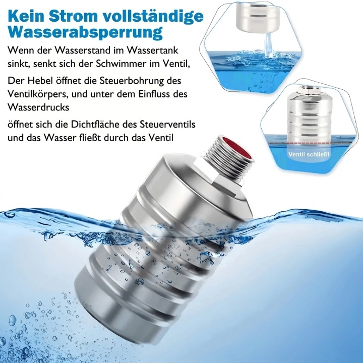 Float Valve Automatic Stainless Steel 1/2 & 3/4 Inch