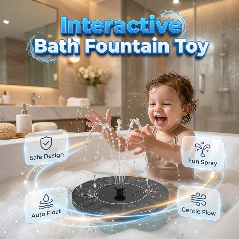 Floating Fountain Solar-Powered Interchangeable Nozzles Bathtub & Small Pools