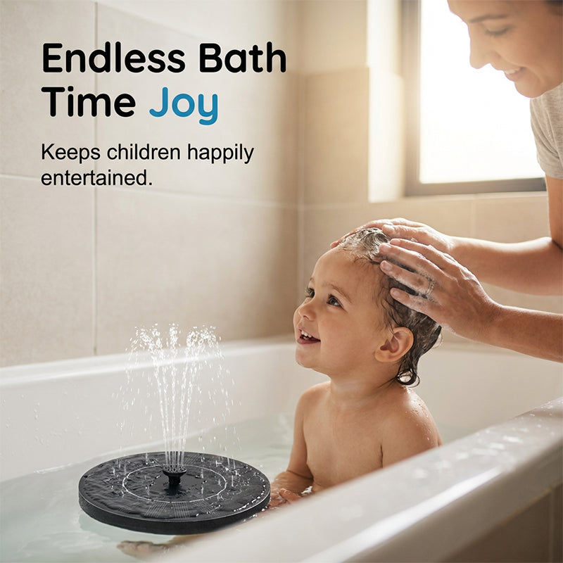 Floating Fountain Solar-Powered Interchangeable Nozzles Bathtub & Small Pools