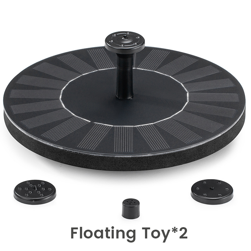 Floating Fountain Solar-Powered Interchangeable Nozzles Bathtub & Small Pools