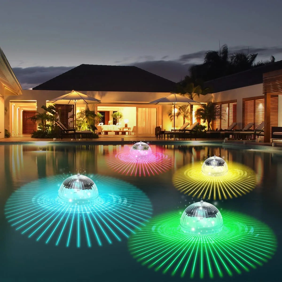Floating Light Solar-Powered RGB Color-Changing Waterproof