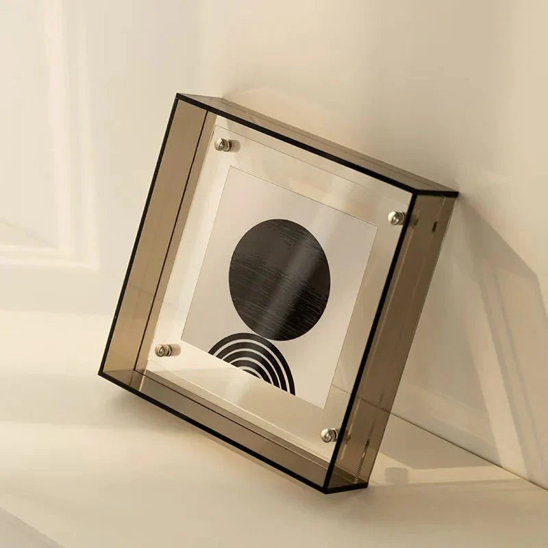 Floating Photo Frame Clear Acrylic Tabletop & Wall Mount