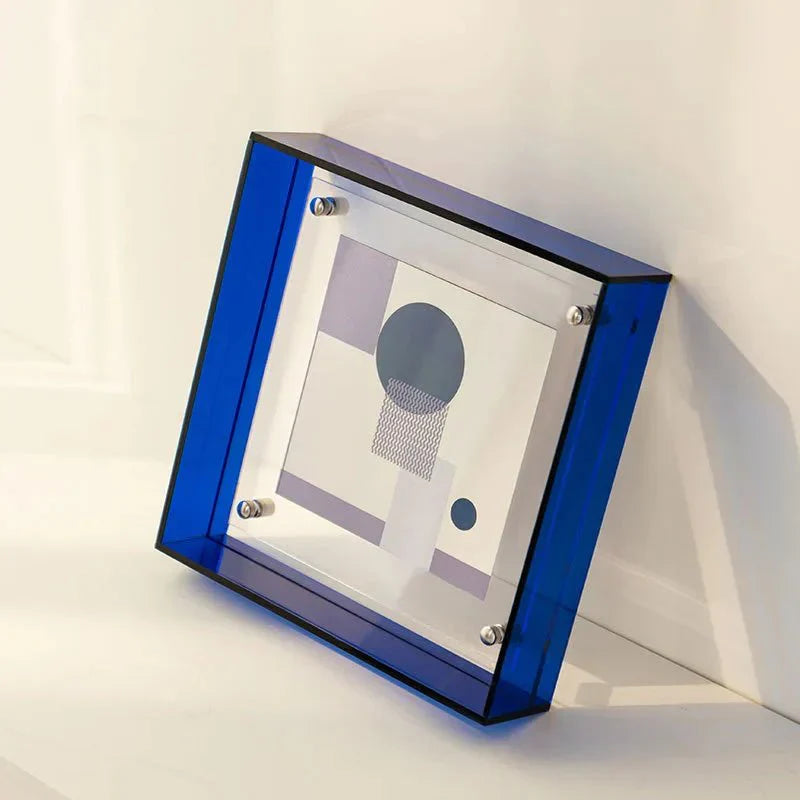Floating Photo Frame Clear Acrylic Tabletop & Wall Mount