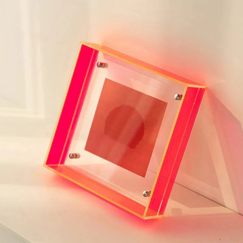 Floating Photo Frame Clear Acrylic Tabletop & Wall Mount