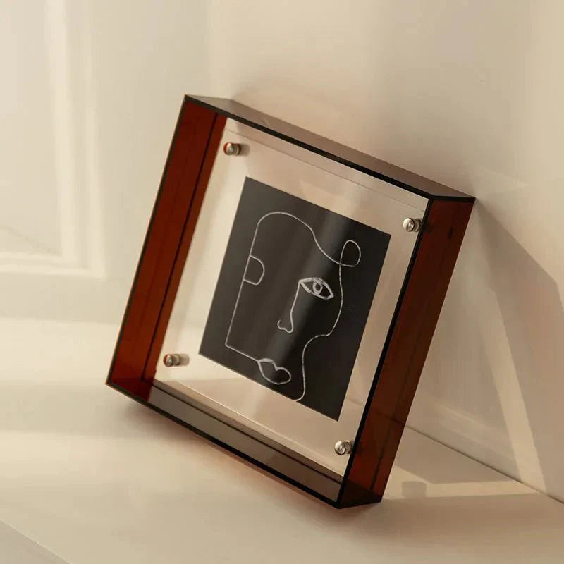 Floating Photo Frame Clear Acrylic Tabletop & Wall Mount