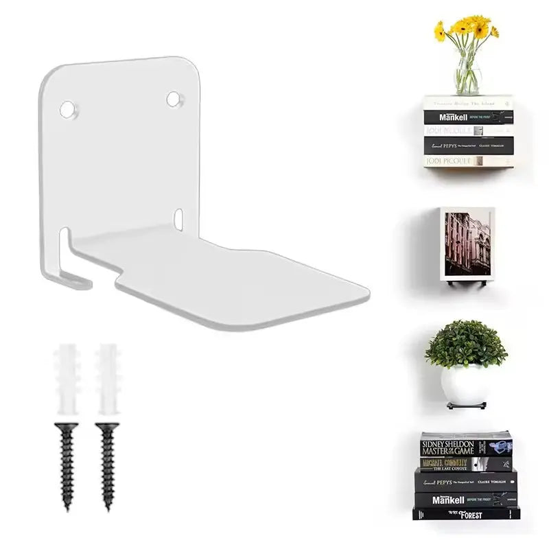 Floating Wall Shelf Invisible Mount Galvanized 22 Lb Capacity