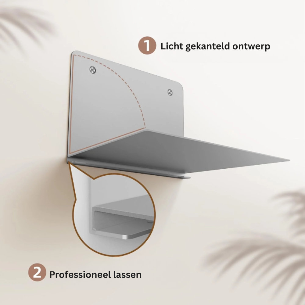 Floating Wall Shelf Invisible Stainless Steel Space-Saving