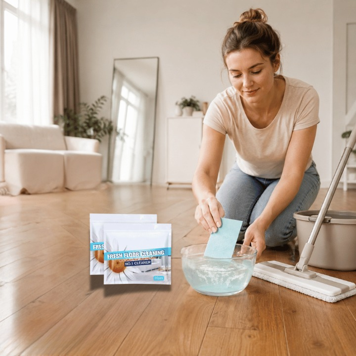 Floor Cleaner Tablets Fast-Dissolving Biodegradable Enzymes Pack of 30