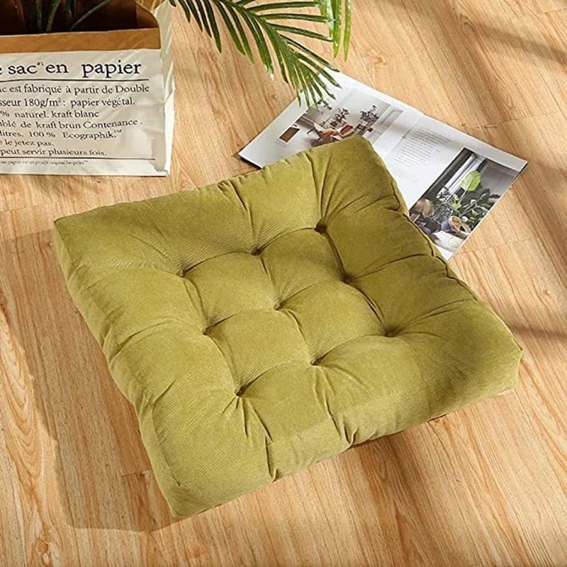 Floor Cushion Japanese Quilted Cotton Corduroy & Thick Foam