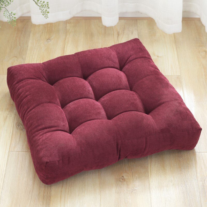 Floor Cushion Japanese Quilted Cotton Corduroy & Thick Foam