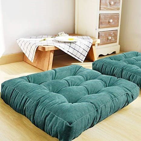 Floor Cushion Japanese Quilted Cotton Corduroy & Thick Foam