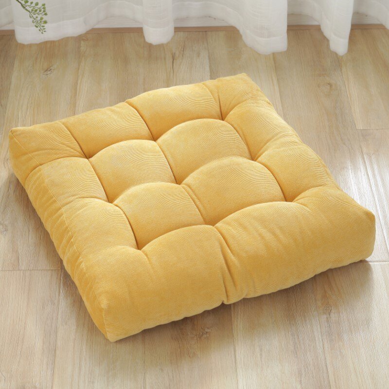 Floor Cushion Japanese Quilted Cotton Corduroy & Thick Foam