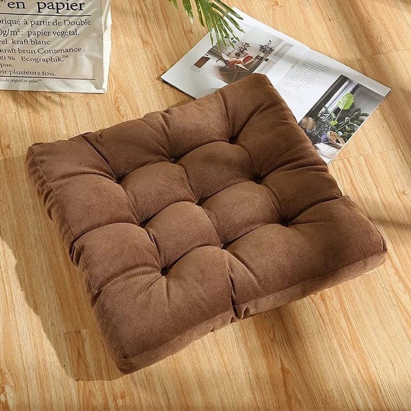 Floor Cushion Japanese Quilted Cotton Corduroy & Thick Foam