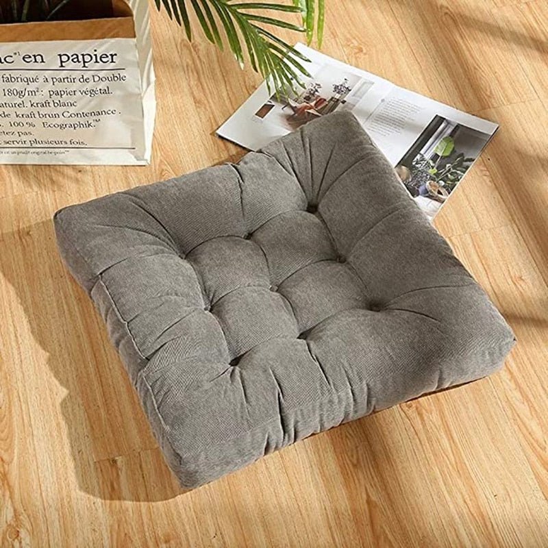 Floor Cushion Japanese Quilted Cotton Corduroy & Thick Foam