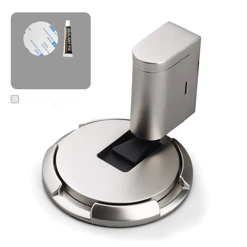 Floor Doorstop Push-To-Hold Zinc Alloy Adhesive Or Screw Mount