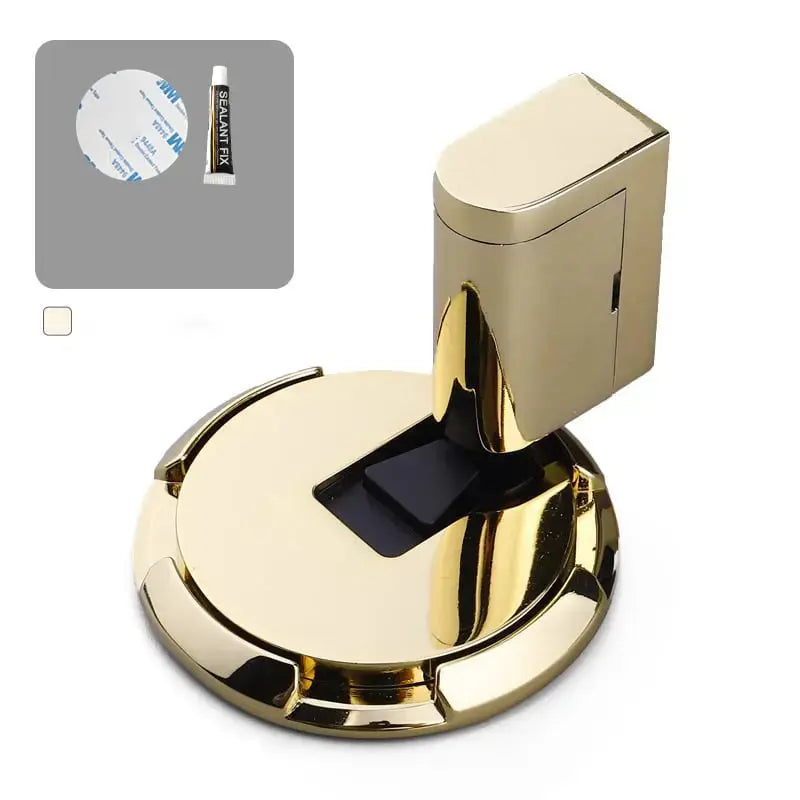Floor Doorstop Push-To-Hold Zinc Alloy Adhesive Or Screw Mount