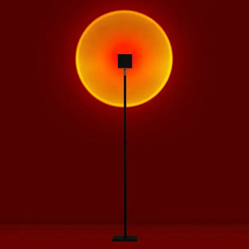 Floor Lamp LED Halo Projection Slim Aluminum