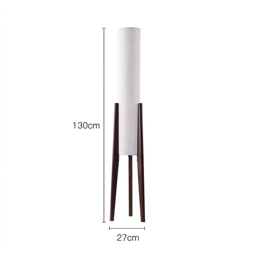 Floor Lamp Solid Walnut Tripod Touch Dimmer 3 Colors