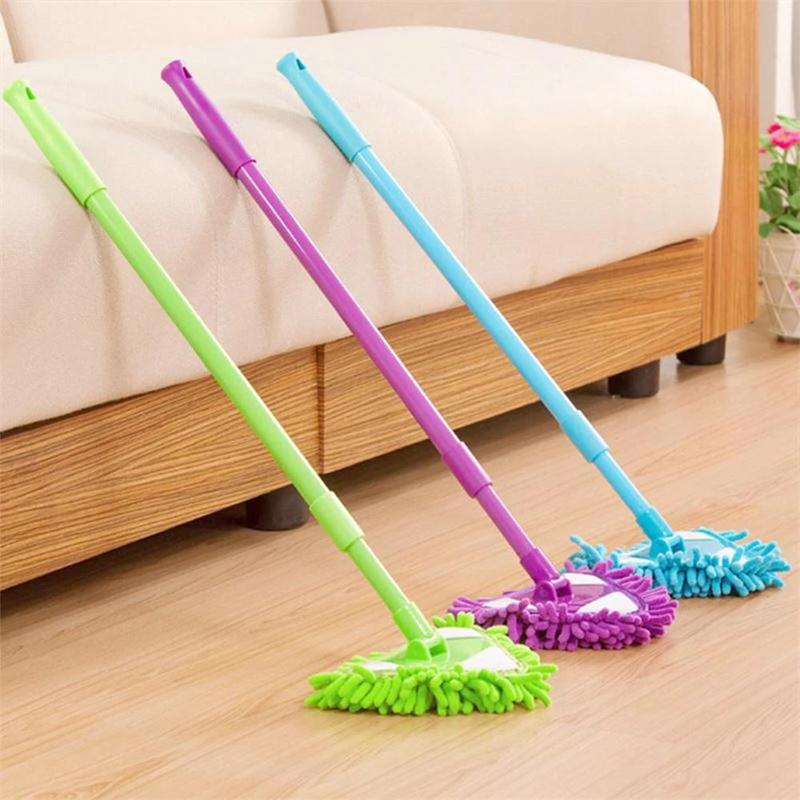 Floor Mop 180° Rotatable Triangle Head Telescopic Handle