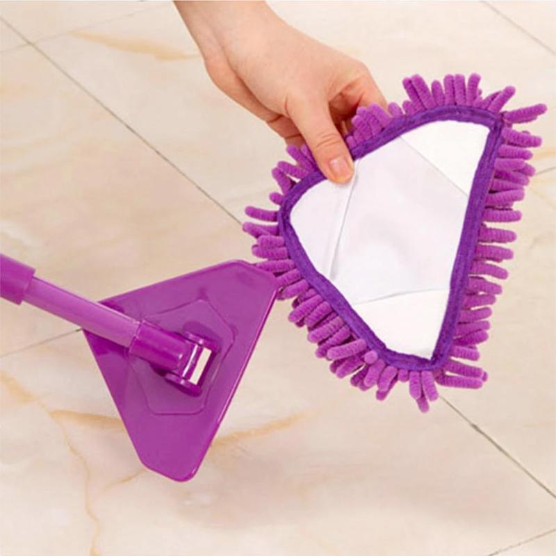 Floor Mop 180° Rotatable Triangle Head Telescopic Handle