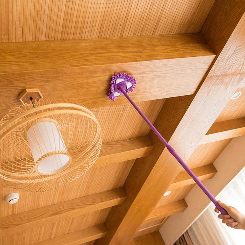 Floor Mop 180° Rotatable Triangle Head Telescopic Handle