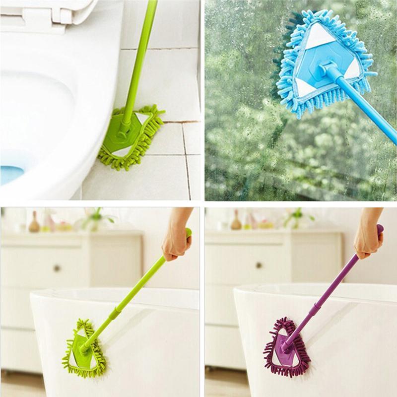 Floor Mop 180° Rotatable Triangle Head Telescopic Handle