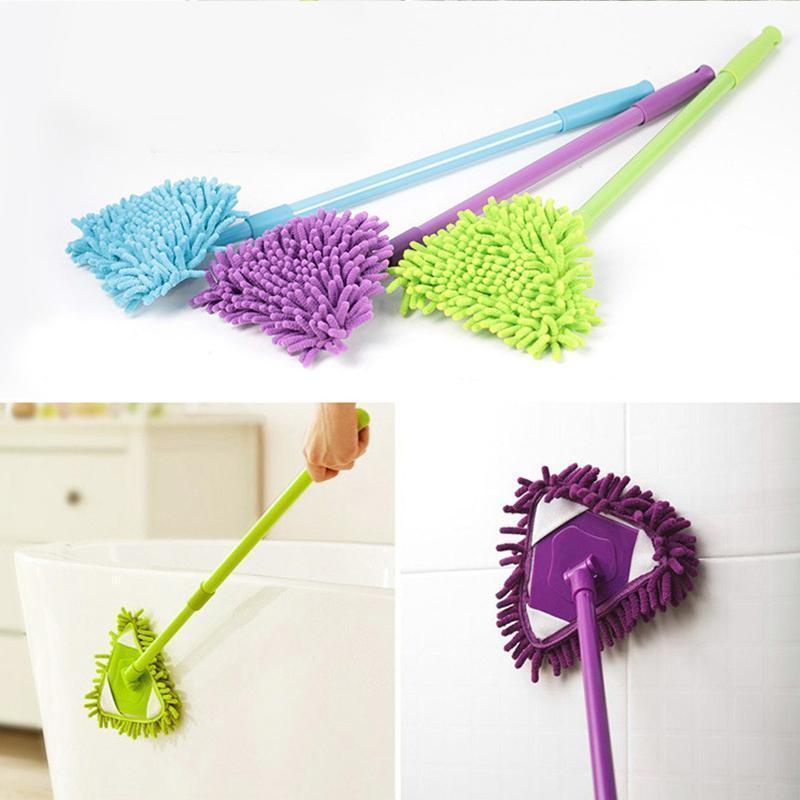 Floor Mop 180° Rotatable Triangle Head Telescopic Handle